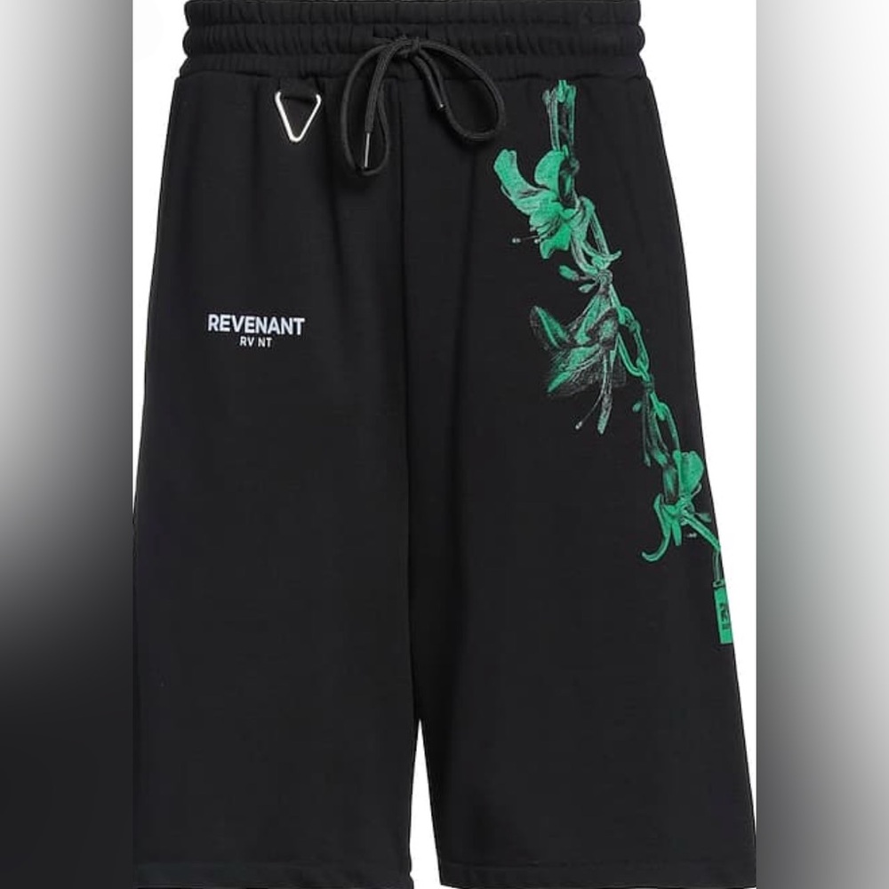 Revenant Black and Green Men's Shorts
